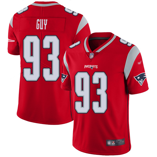 New England Patriots Football #93 Inverted Legend Limited Red Men Lawrence Guy NFL Jersey